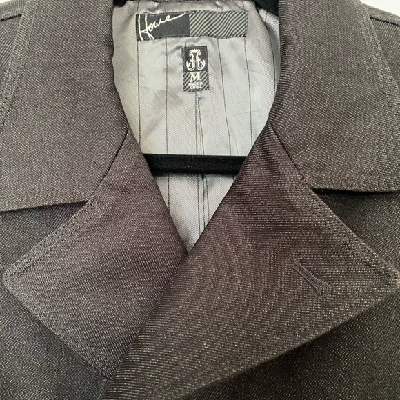 Hause of Howe Mens Black Cotton Blend Military Style Art Blazer Jacket- Sz - M - Picture 8 of 16